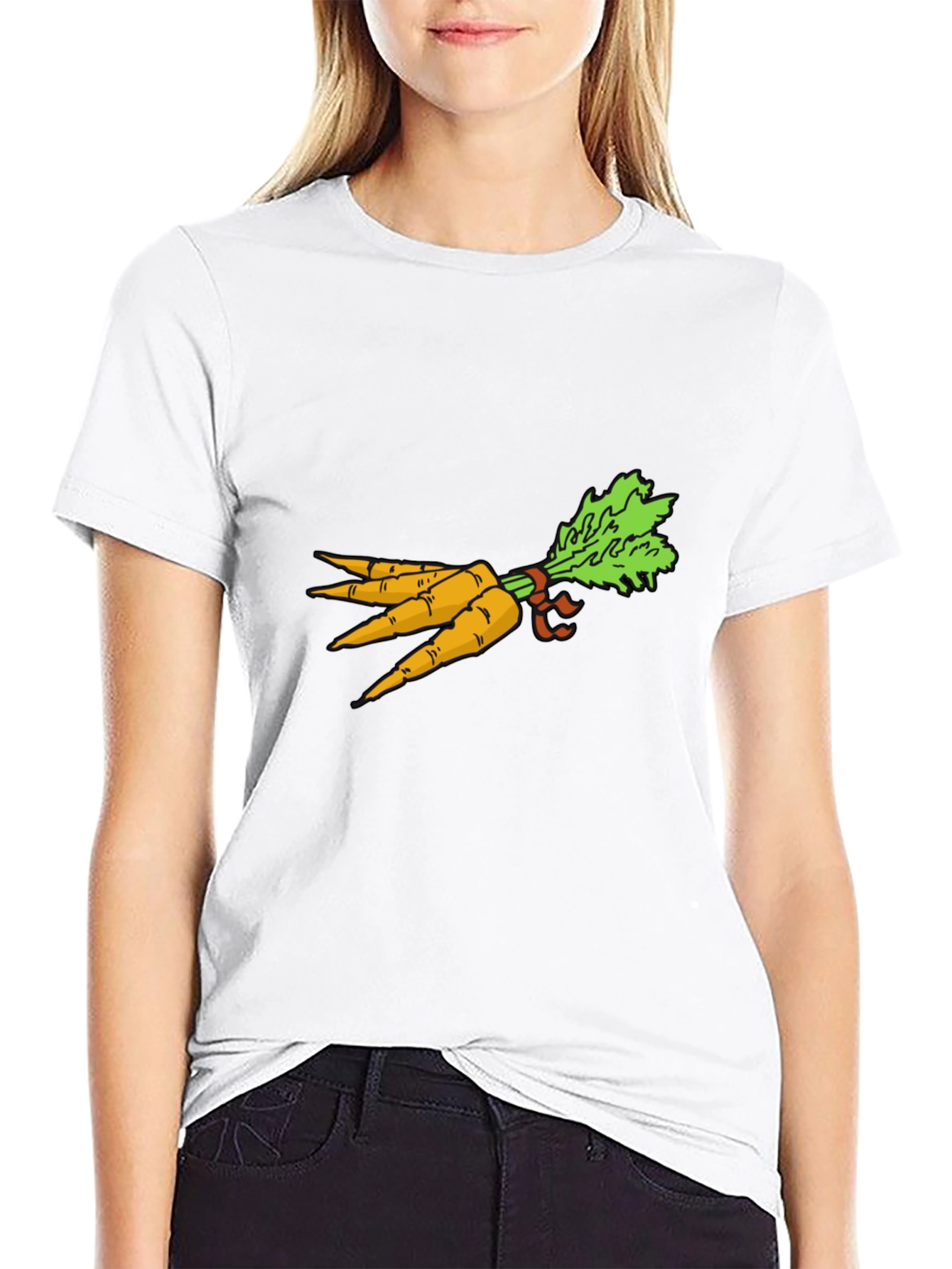 Carrot Bunch Graphic Tee - Black T-Shirt