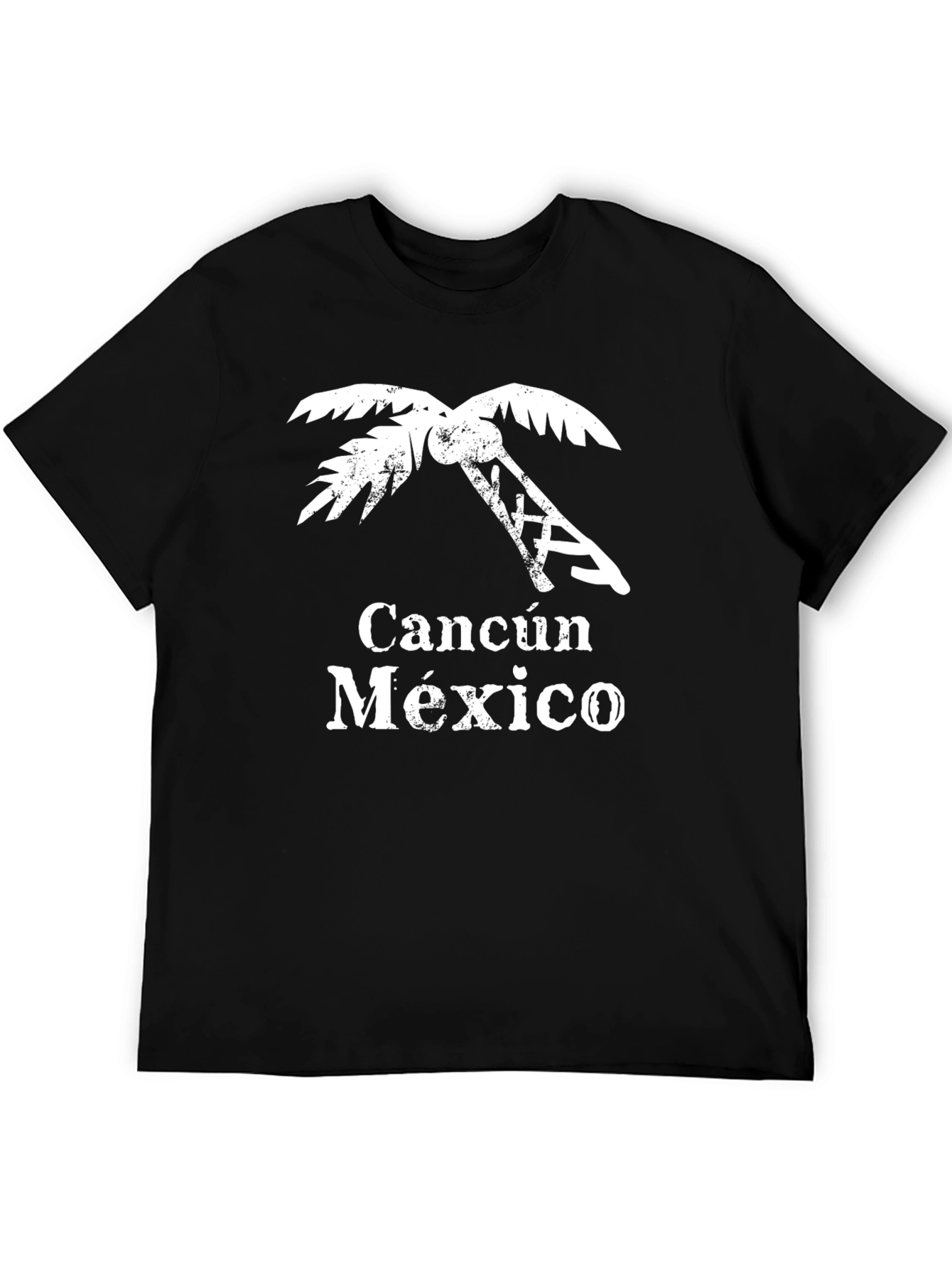 Cancun Mexico Palm Tree T-Shirt - Black