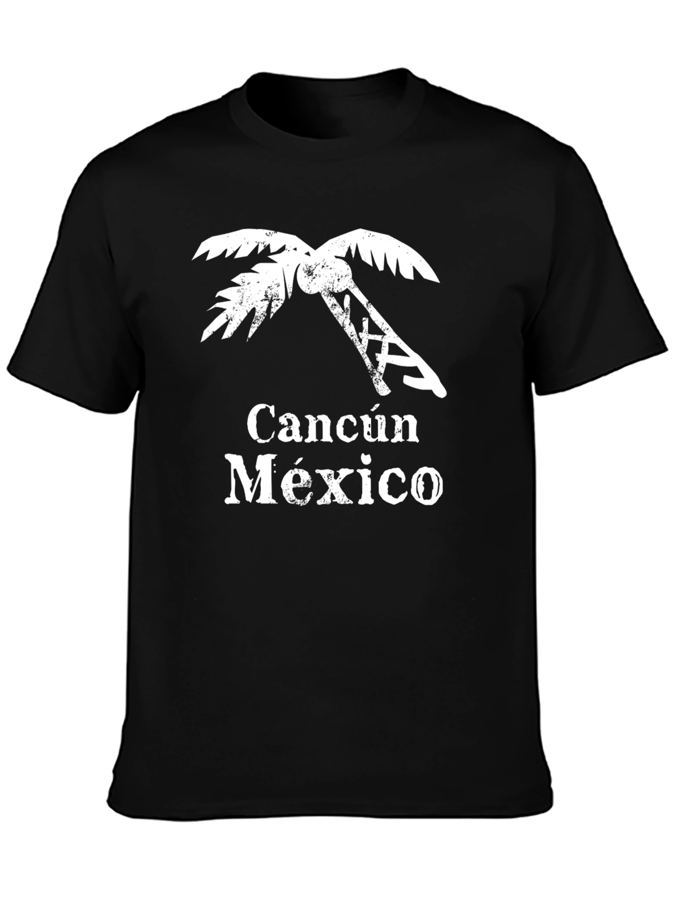 Cancun Mexico Palm Tree T-Shirt - Black