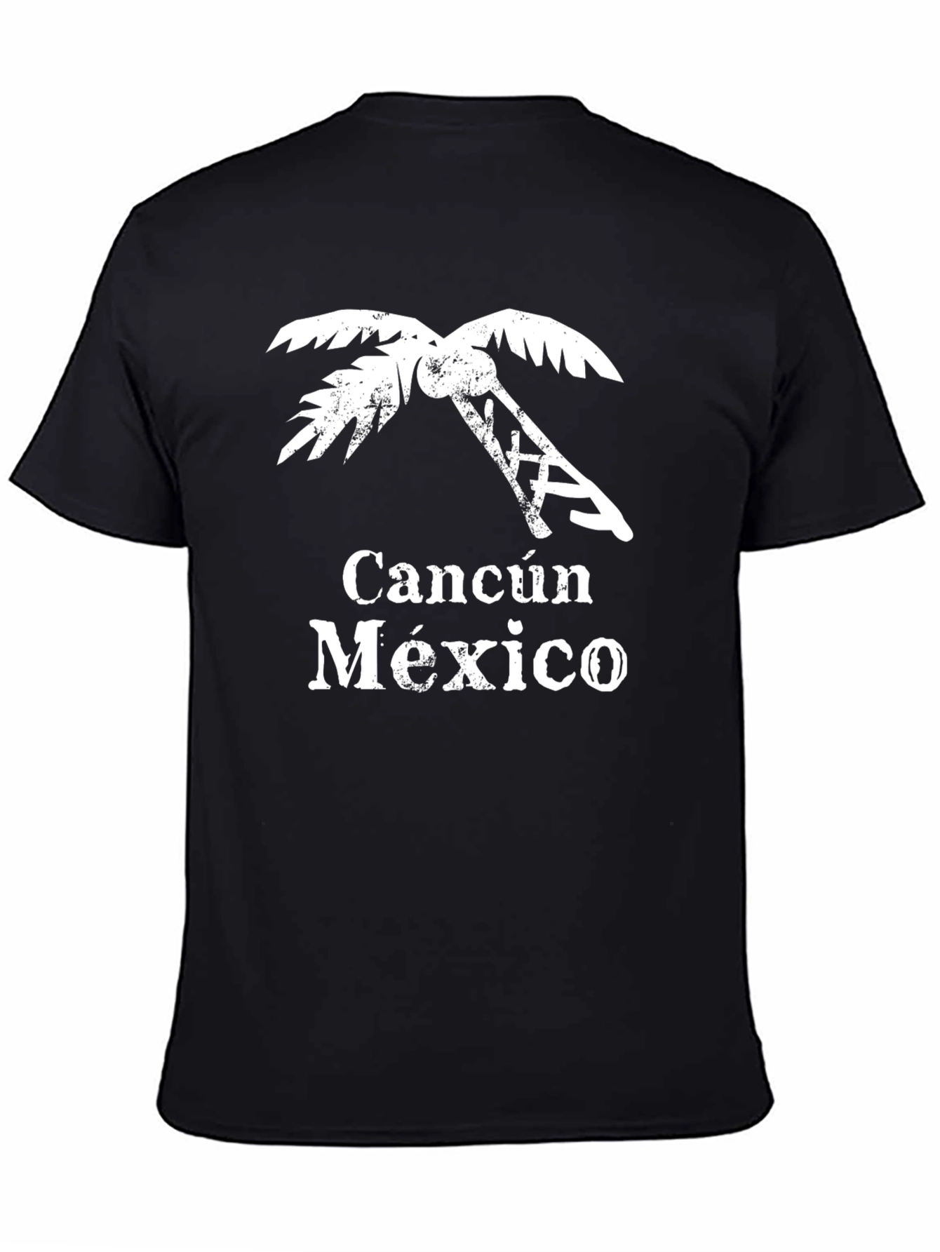 Cancun Mexico Palm Tree T-Shirt - Black
