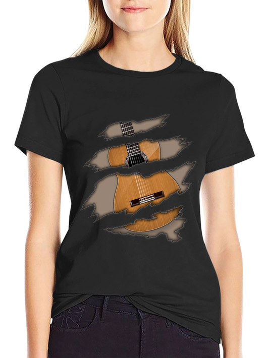 Guitar Ripped T-Shirt - Unique Musical Tee