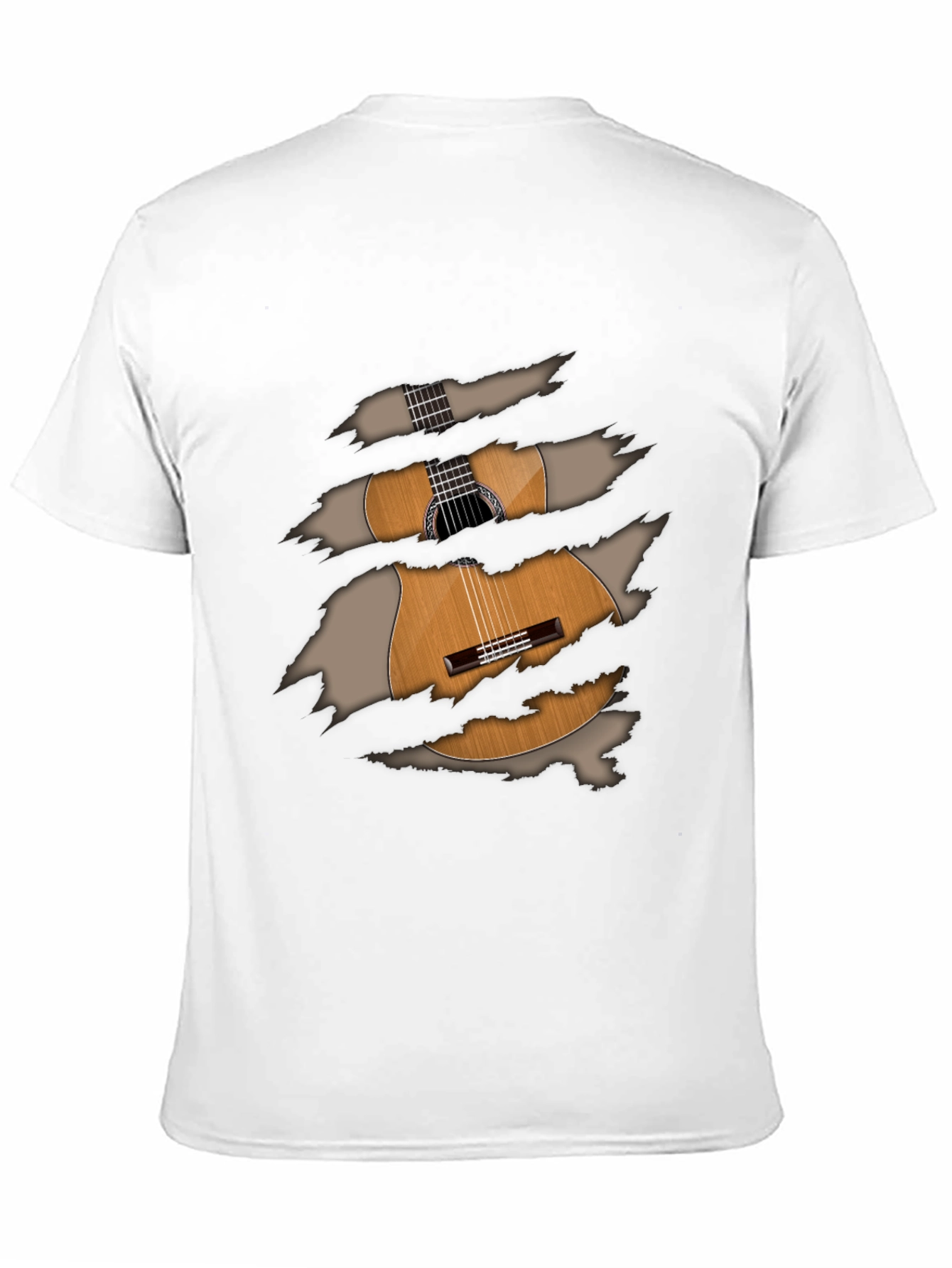 Guitar Ripped T-Shirt - Unique Musical Tee