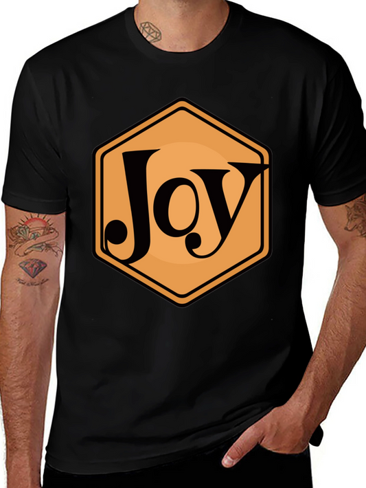 Joy Hexagon Graphic Tee - Modern Casual Style