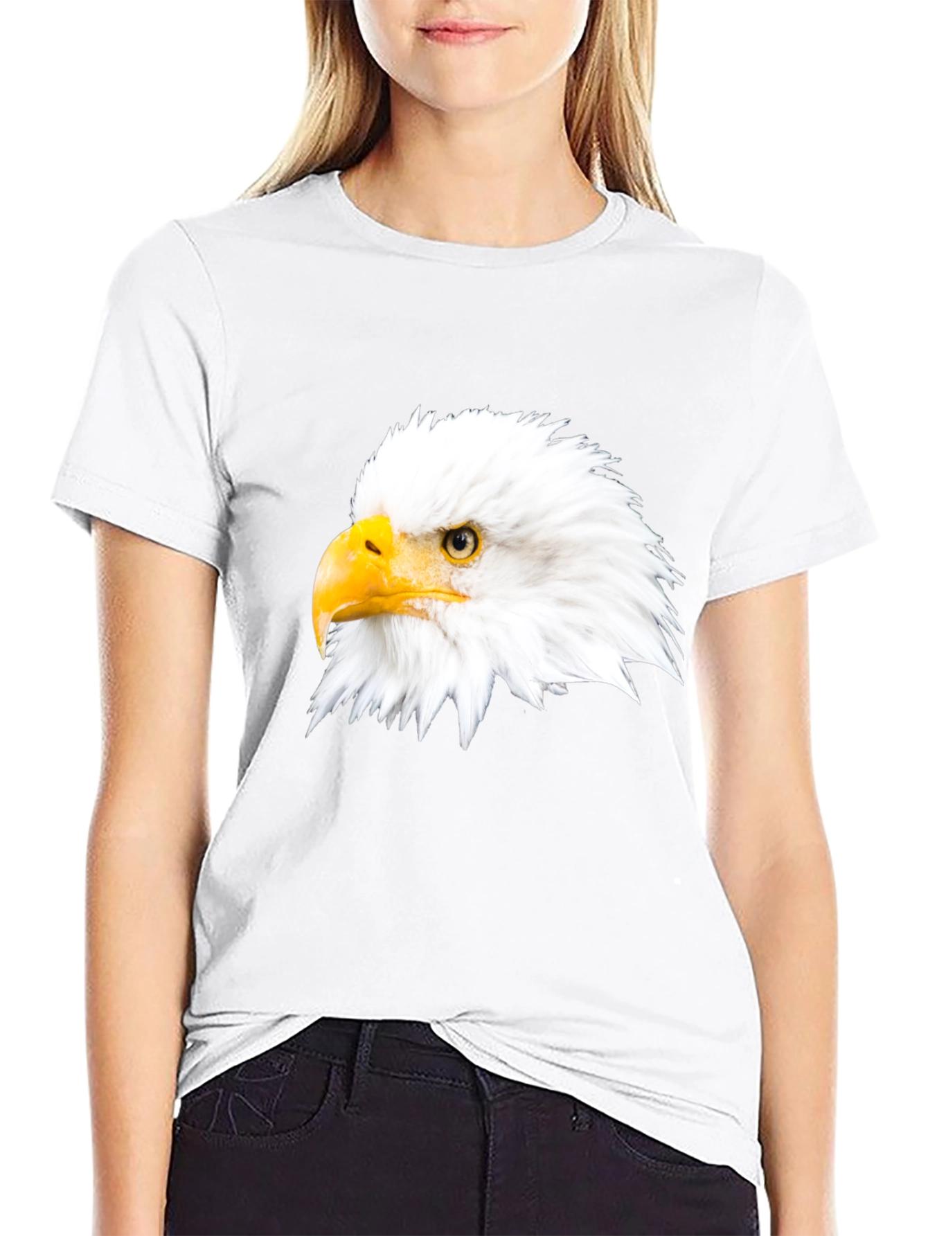 Eagle Head Graphic Black T-Shirt
