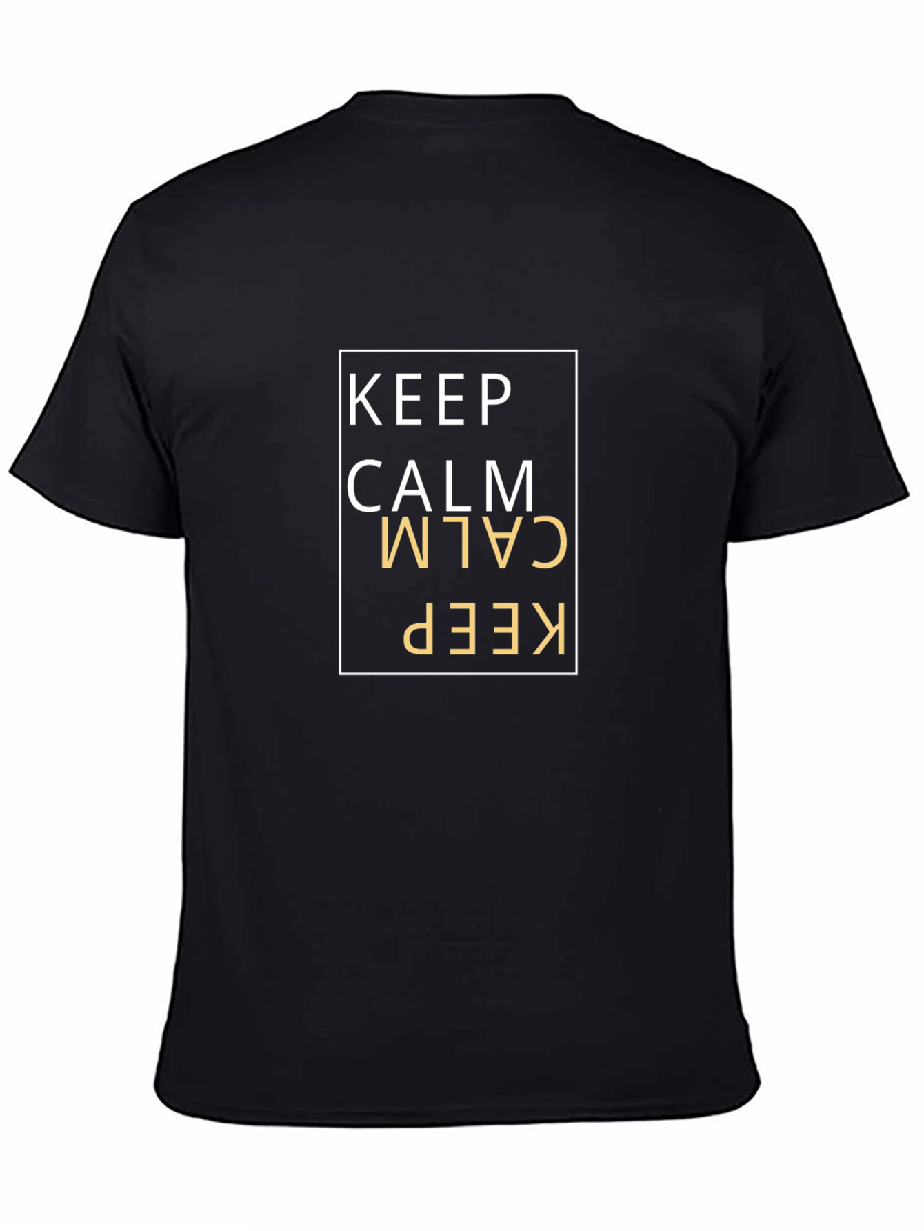 Keep Calm Graphic Print Tee - Classic Black