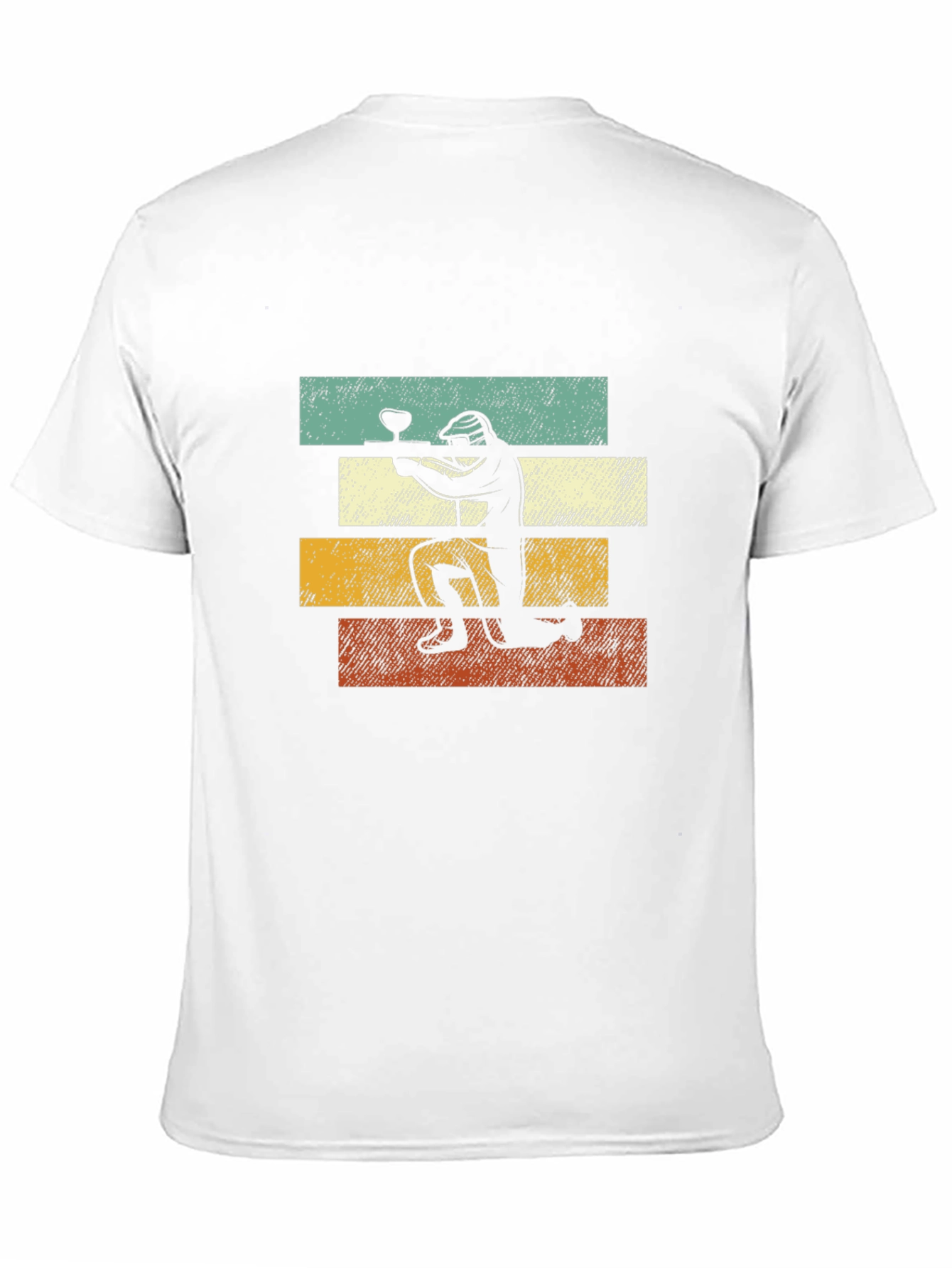 Retro Paintball Player Graphic Tee - Black