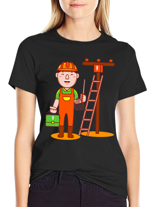 Electrician Cartoon T-Shirt