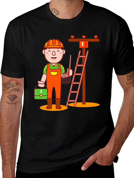 Electrician Cartoon T-Shirt