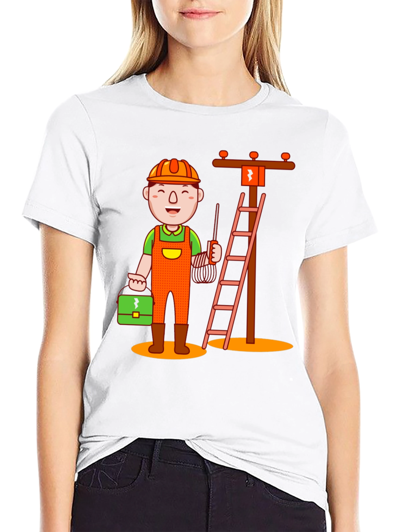 Electrician Cartoon T-Shirt