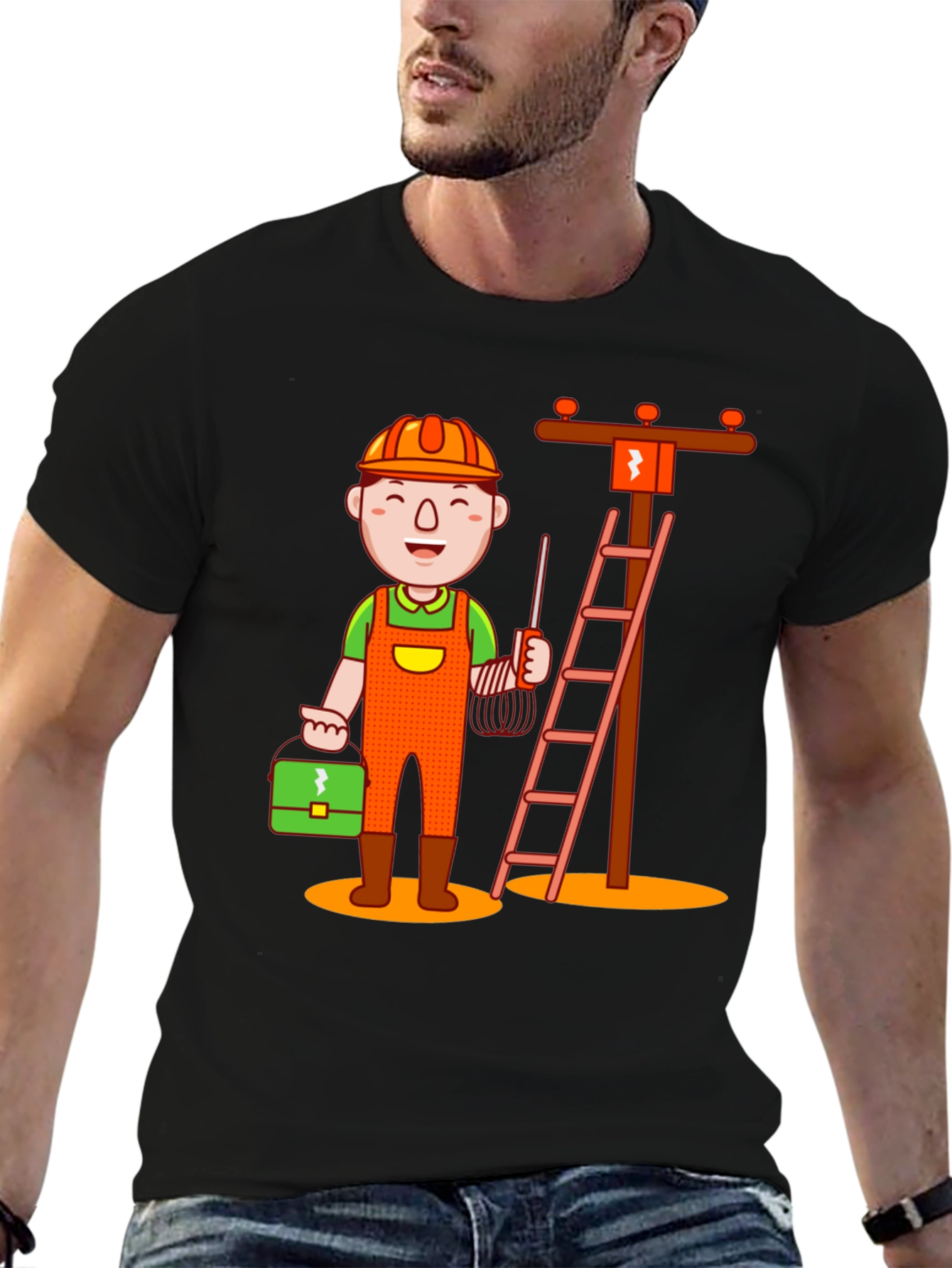 Electrician Cartoon T-Shirt