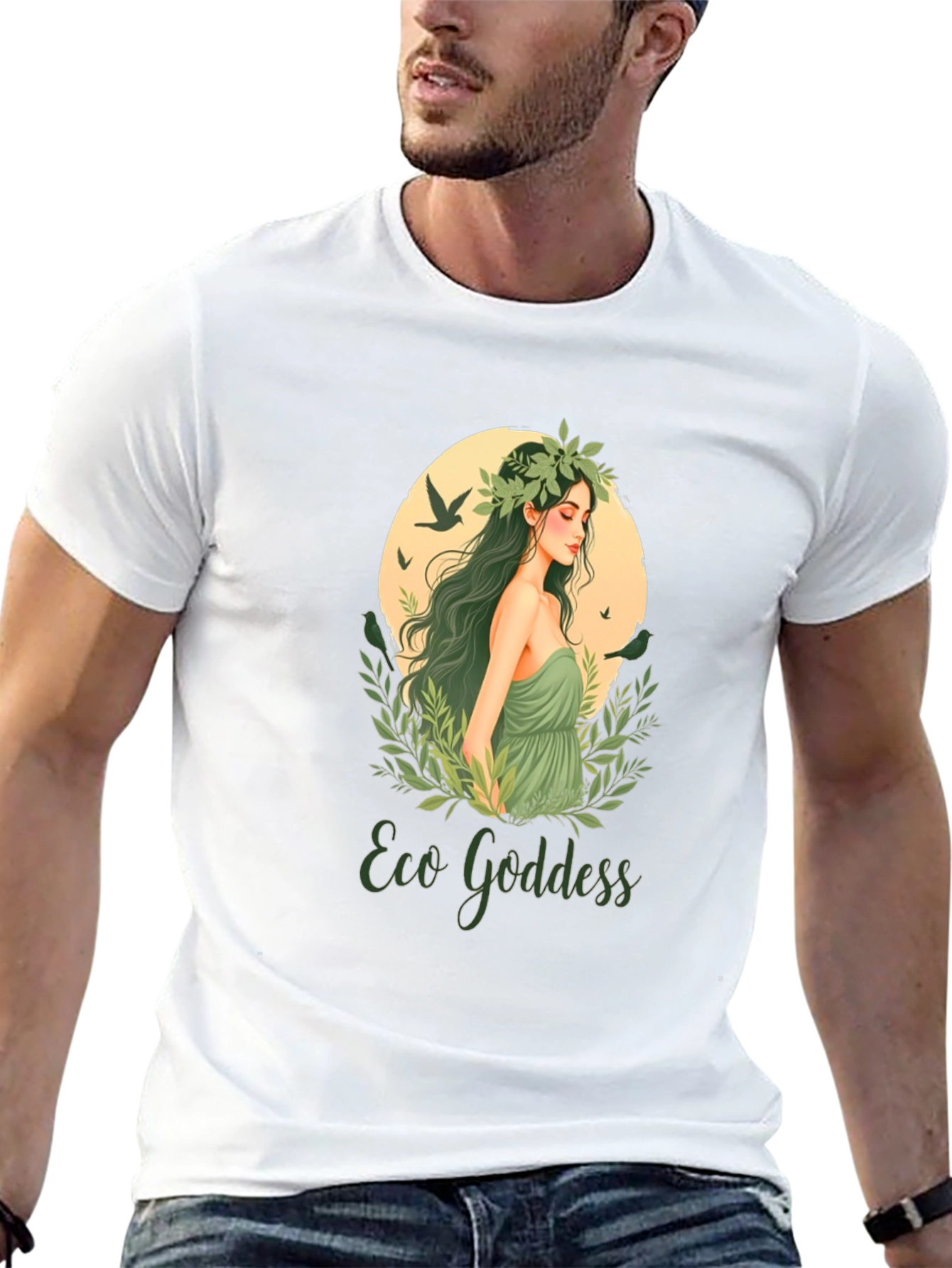 Eco Goddess Graphic Tee - Nature Lover Shirt