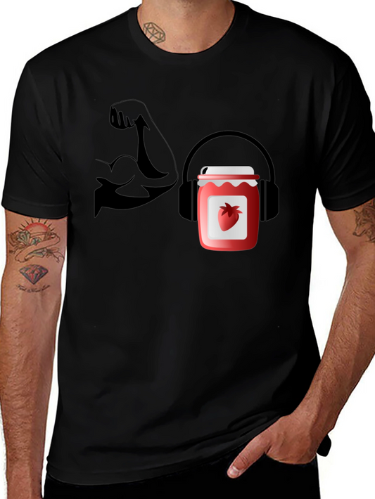 Jammin Gains Black Graphic Tee