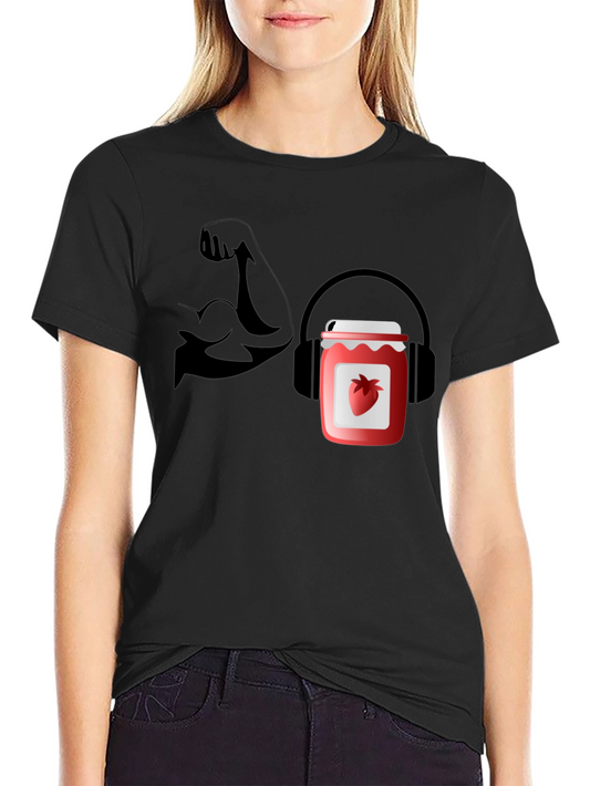 Jammin Gains Black Graphic Tee