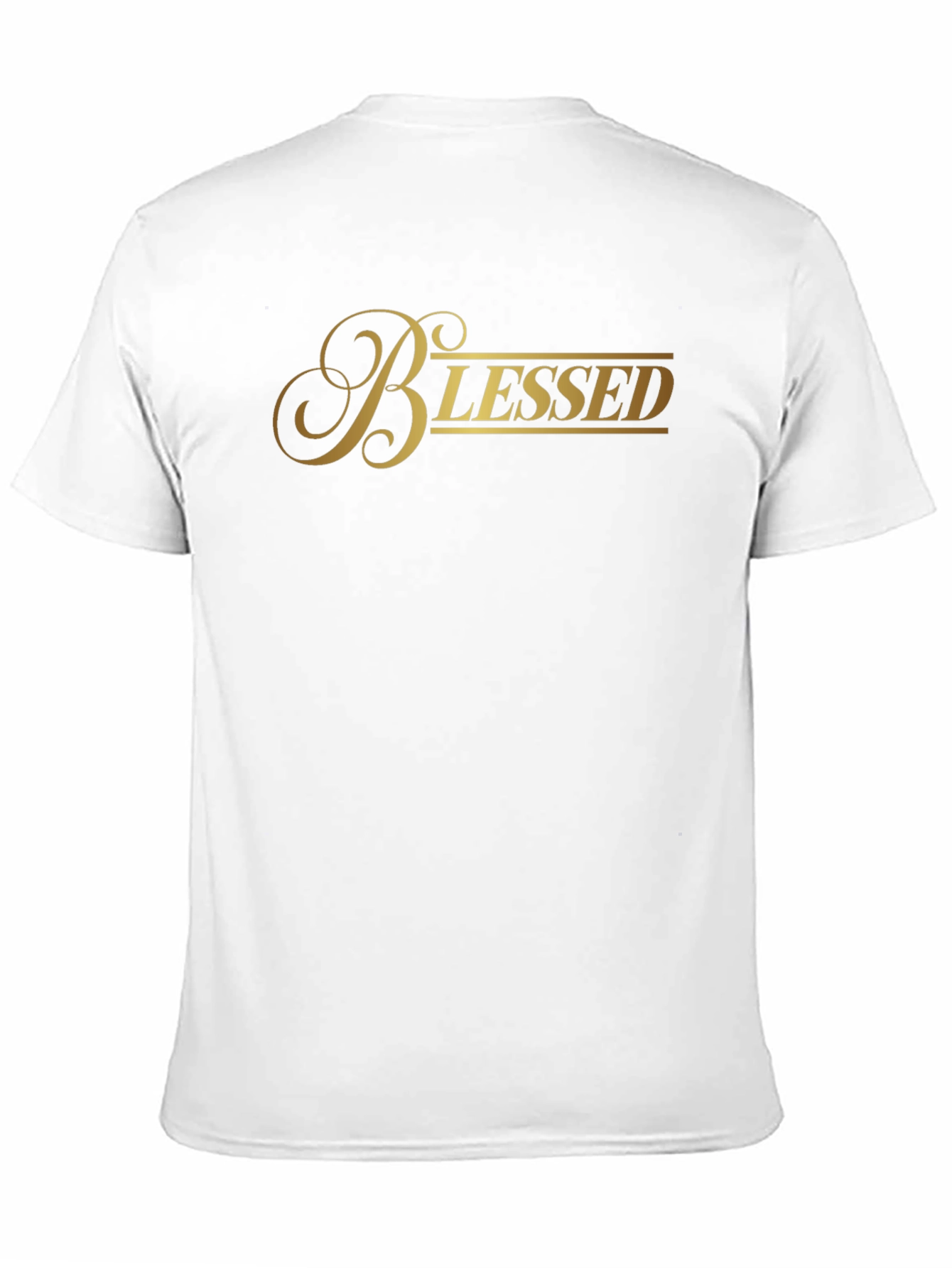 Blessed Black T-Shirt - Gold Lettering