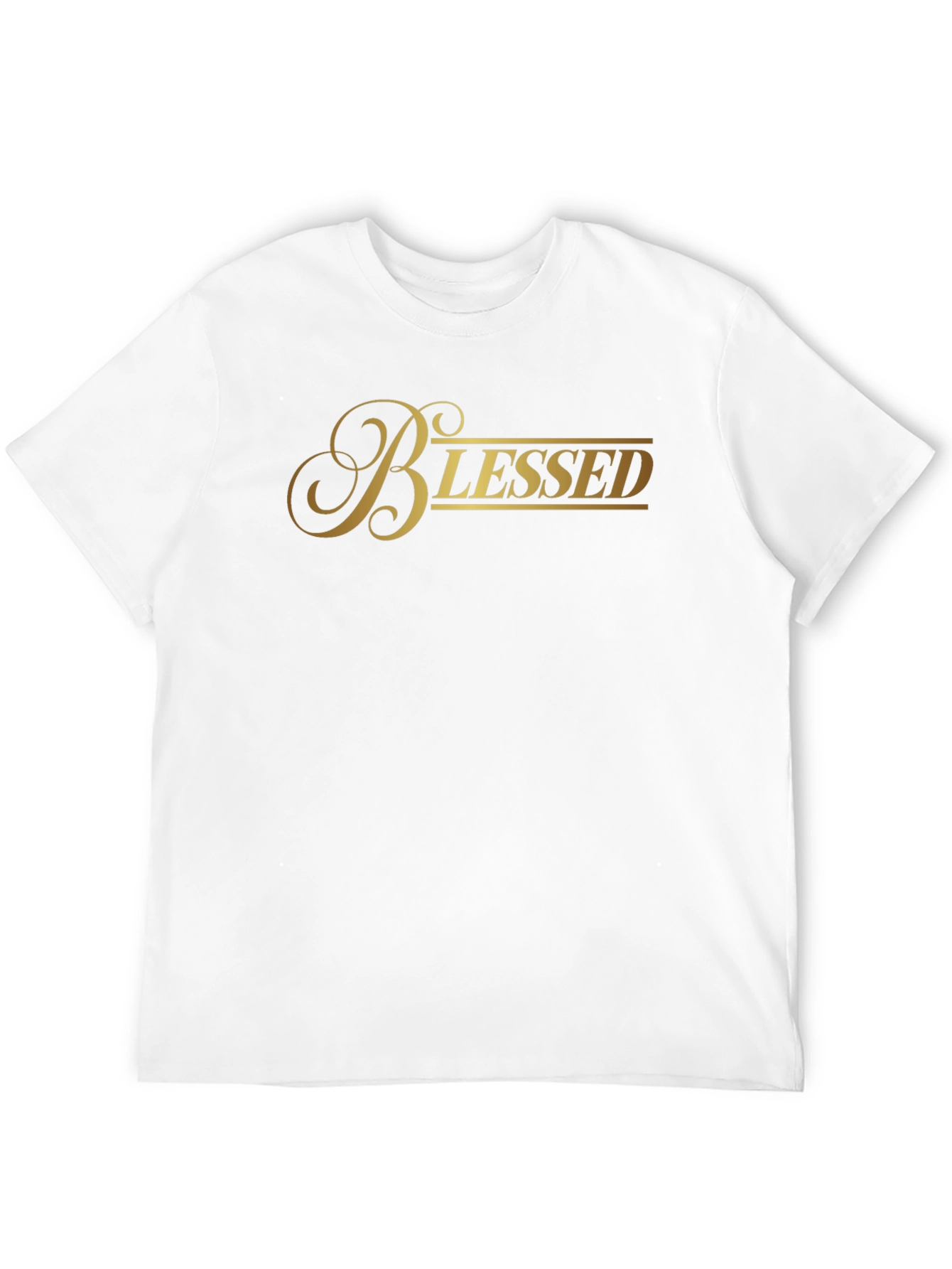 Blessed Black T-Shirt - Gold Lettering
