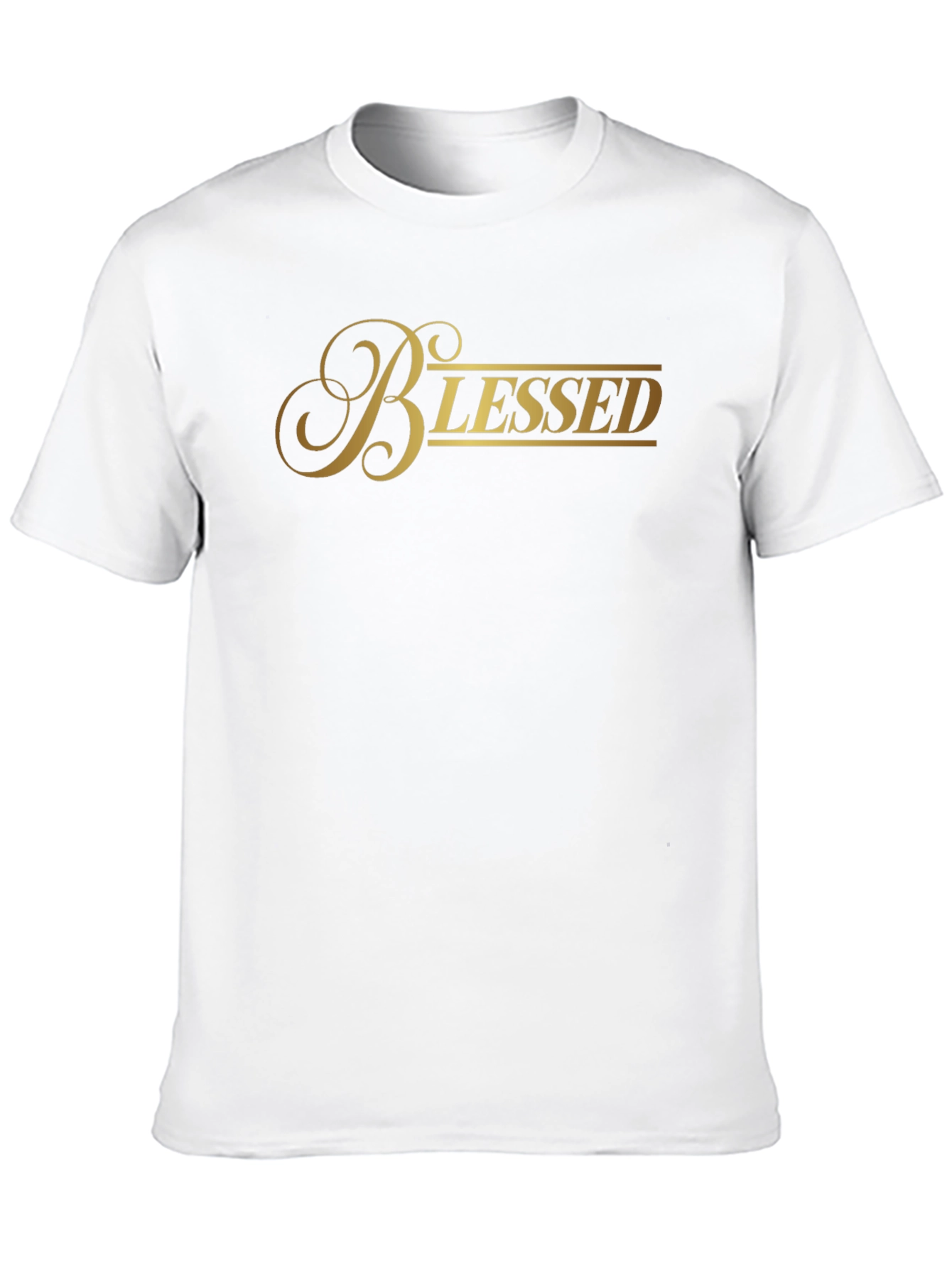 Blessed Black T-Shirt - Gold Lettering