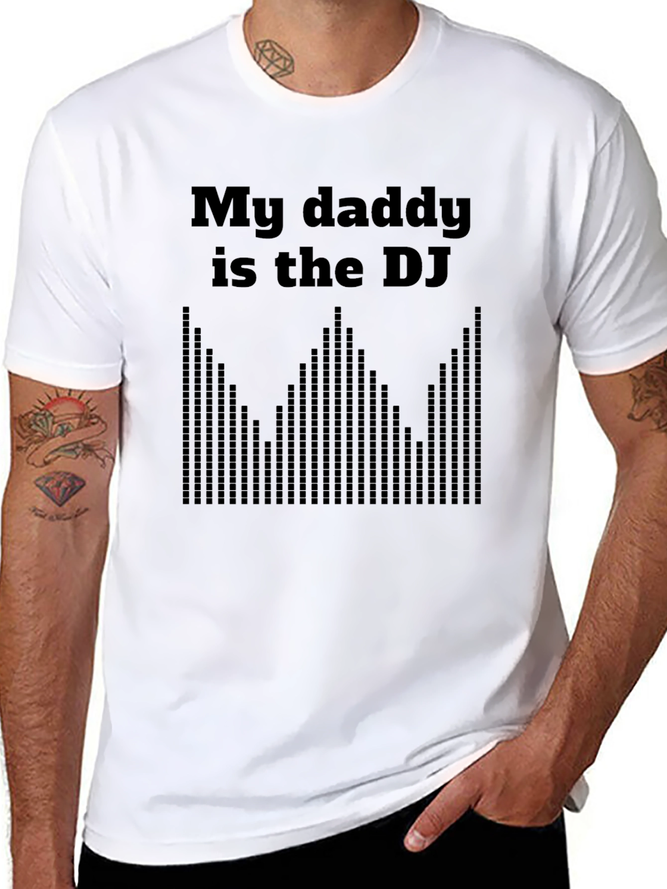 My Daddy is the DJ Mens Black T-Shirt