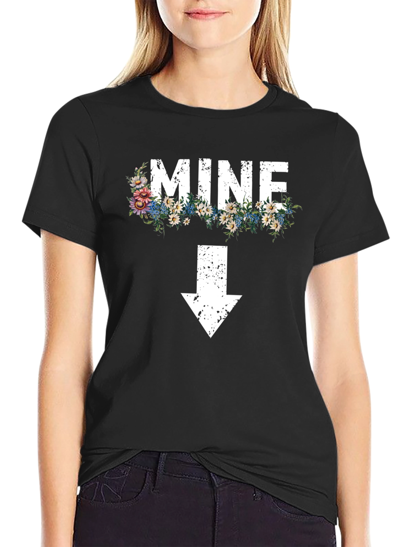 Floral MINE Graphic T-Shirt