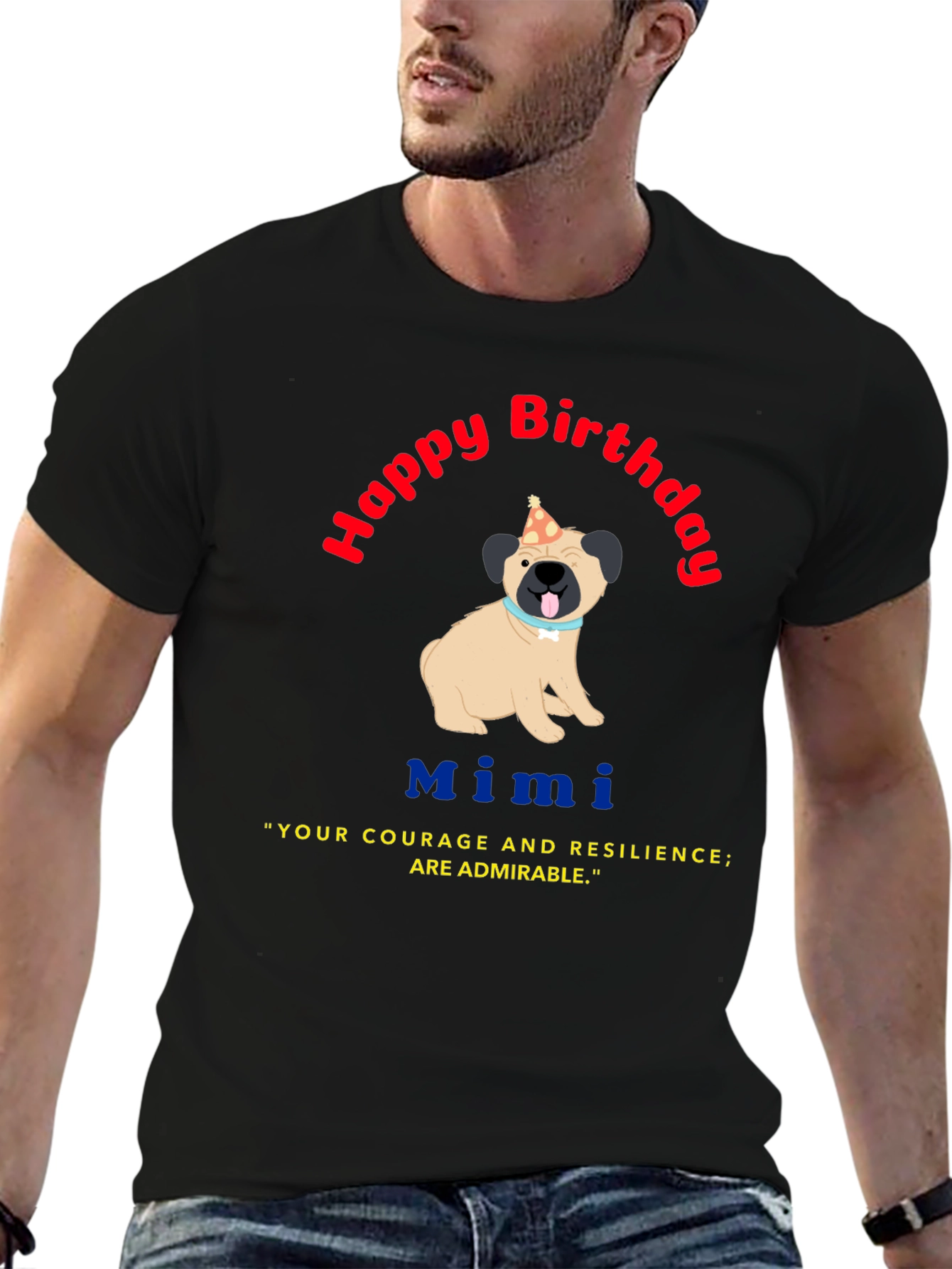 Happy Birthday Mimi Dog Graphic Tee