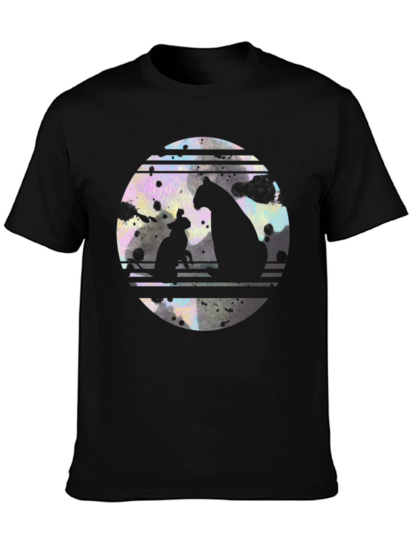 Silhouette Cat & Mouse Graphic T-Shirt