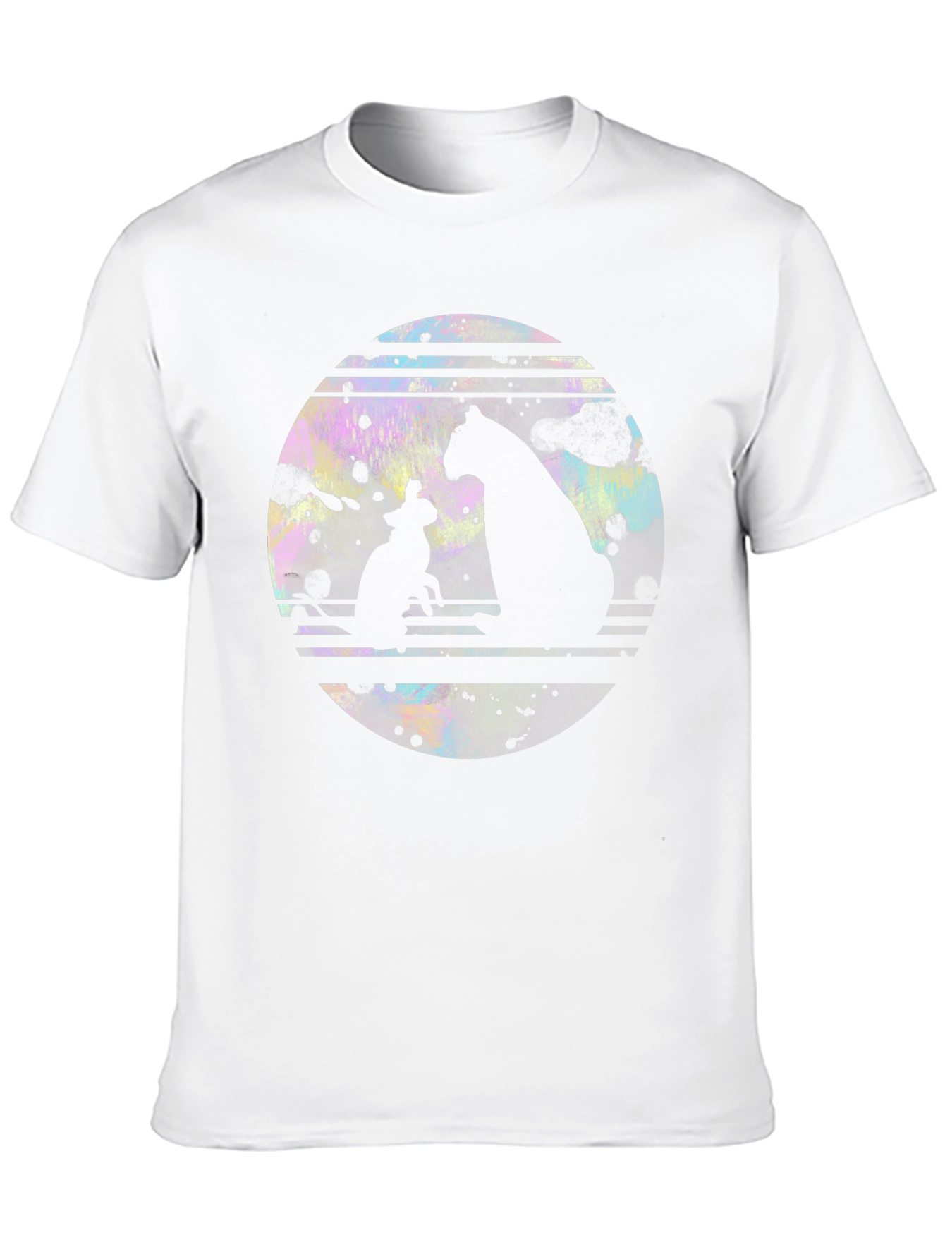 Silhouette Cat & Mouse Graphic T-Shirt