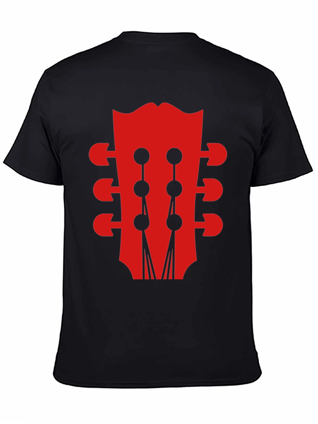 Guitar Head Black Graphic Tee
