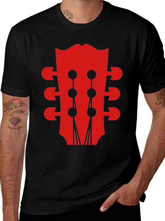Guitar Head Black Graphic Tee