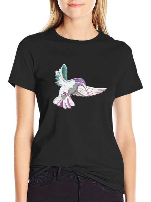 Hummingbird Graphic Black T-Shirt