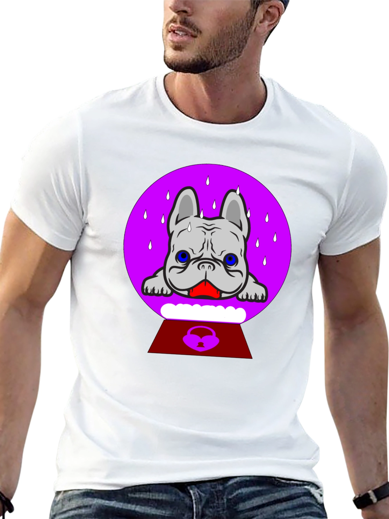 Sweating Bulldog Graphic Tee - Comfort & Style