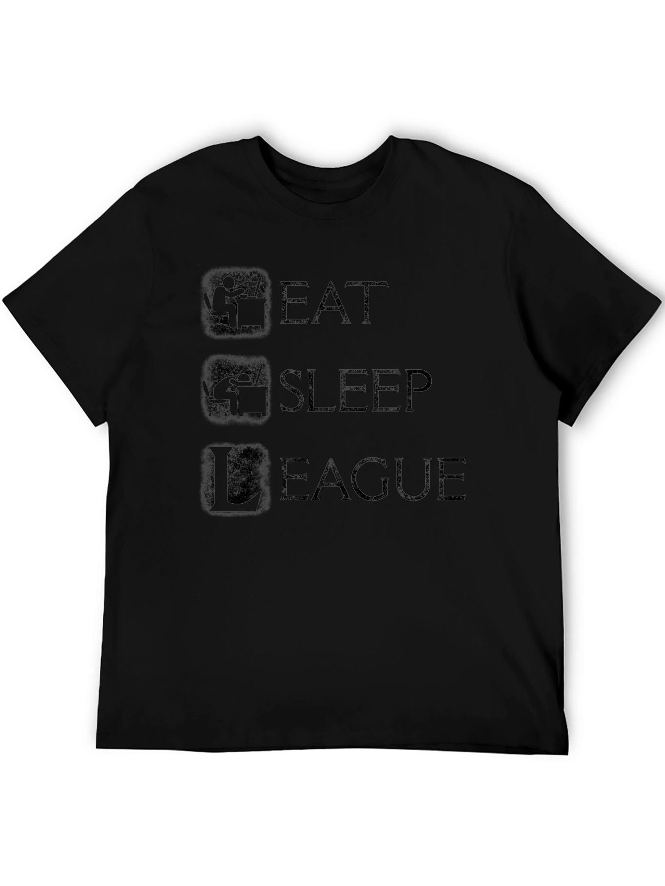 Eat Sleep League Black T-Shirt