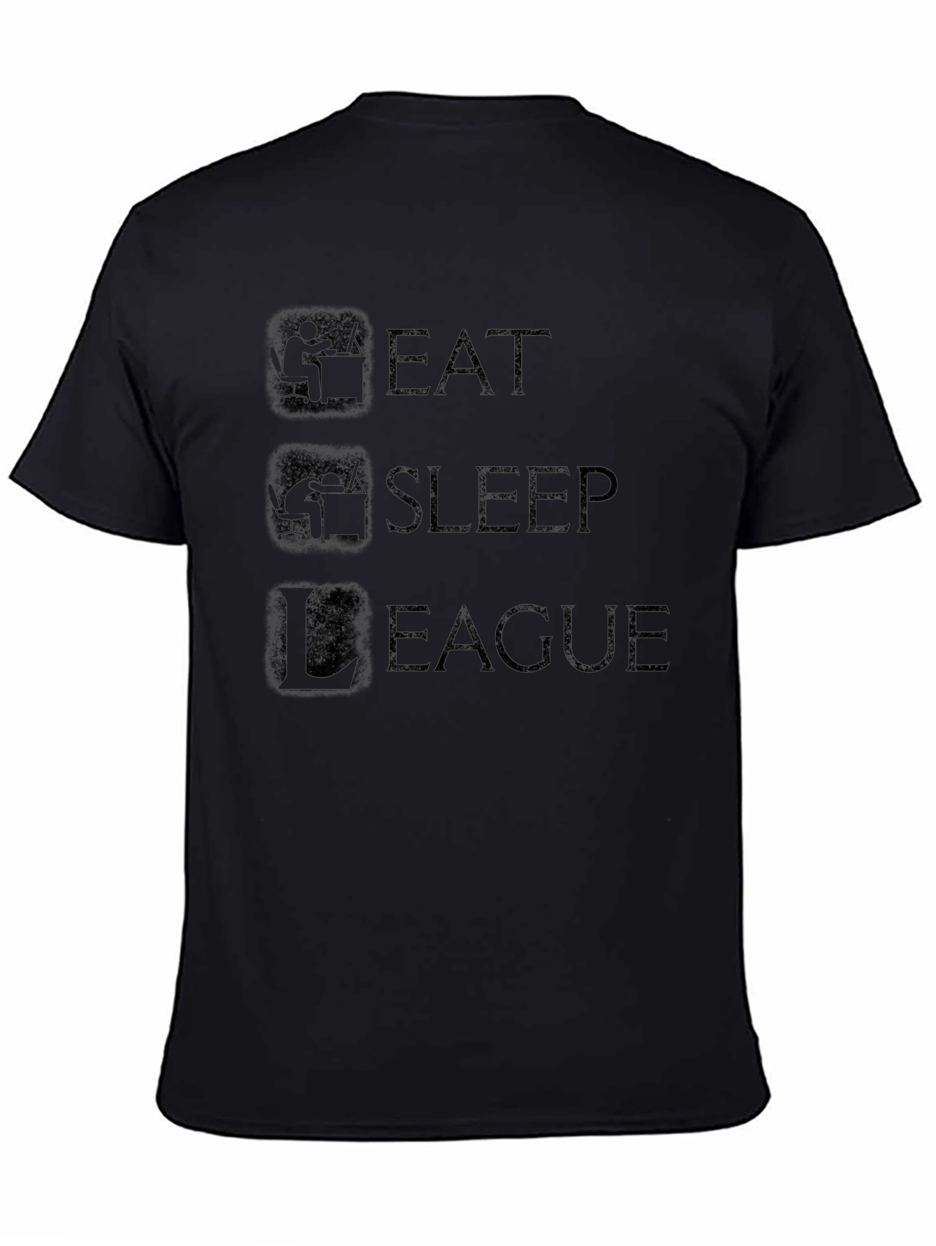Eat Sleep League Black T-Shirt