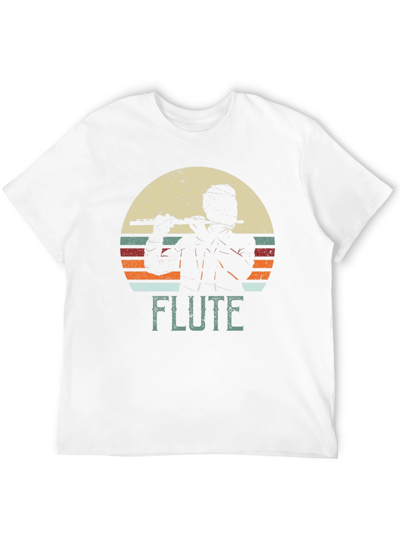 Retro Flute Player Graphic T-Shirt