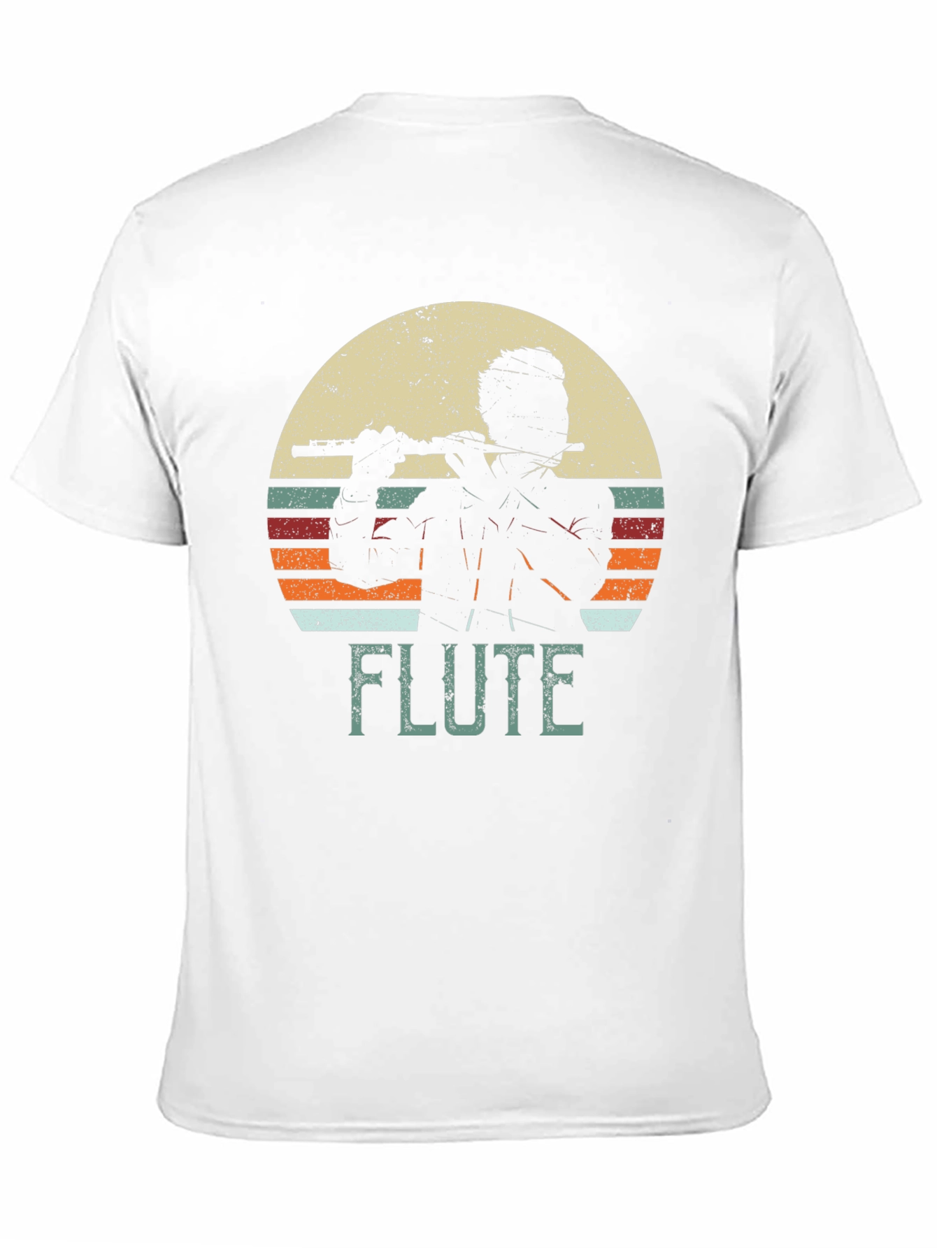 Retro Flute Player Graphic T-Shirt