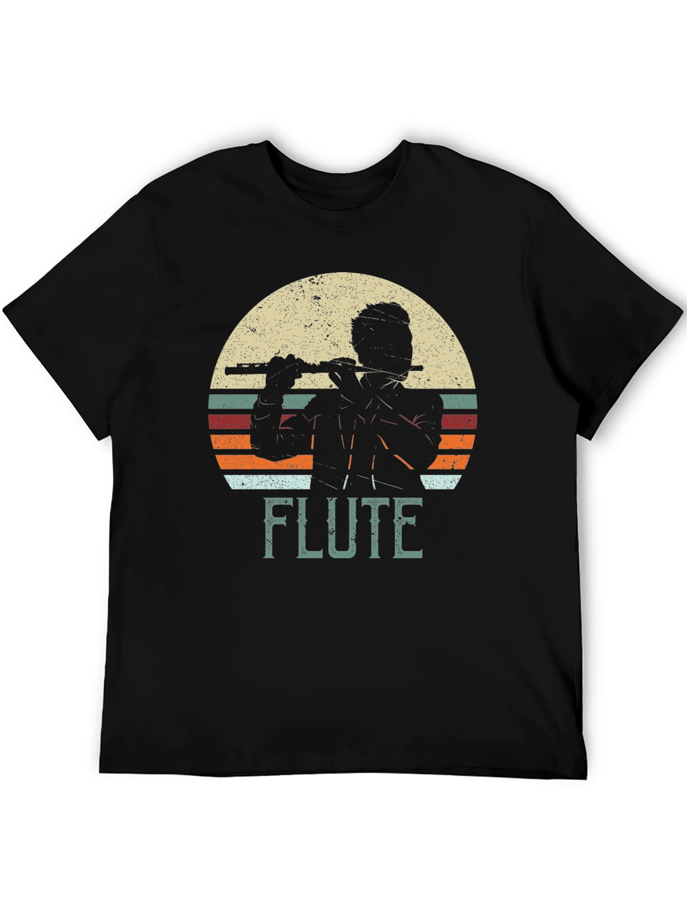 Retro Flute Player Graphic T-Shirt