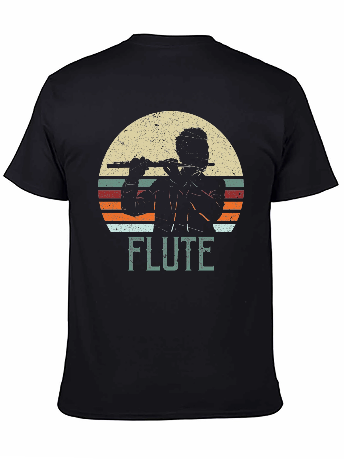 Retro Flute Player Graphic T-Shirt