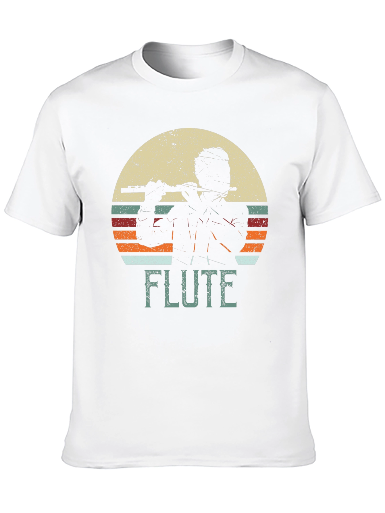 Retro Flute Player Graphic T-Shirt