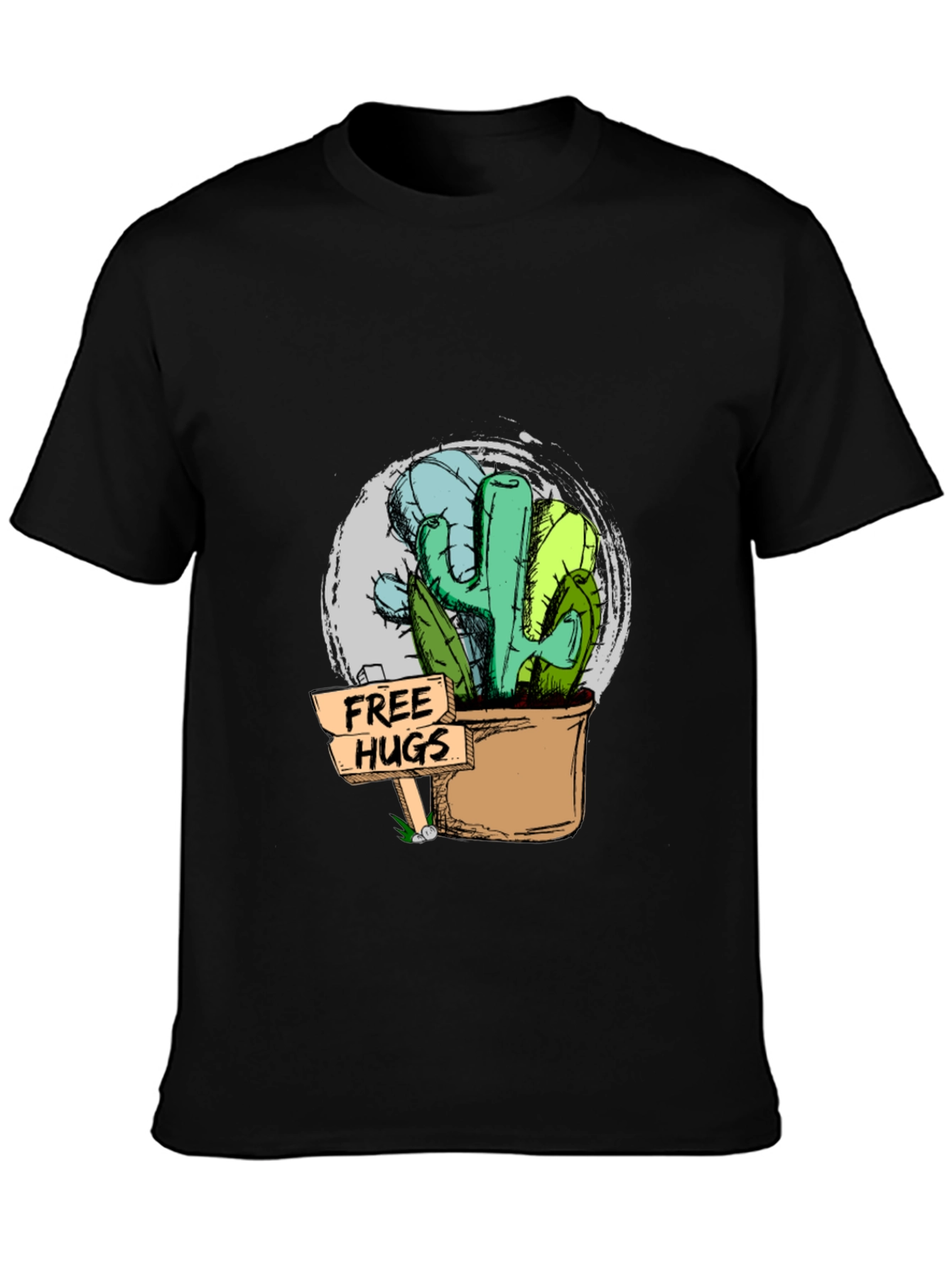 Free Hugs Cactus Graphic Tee - Unisex