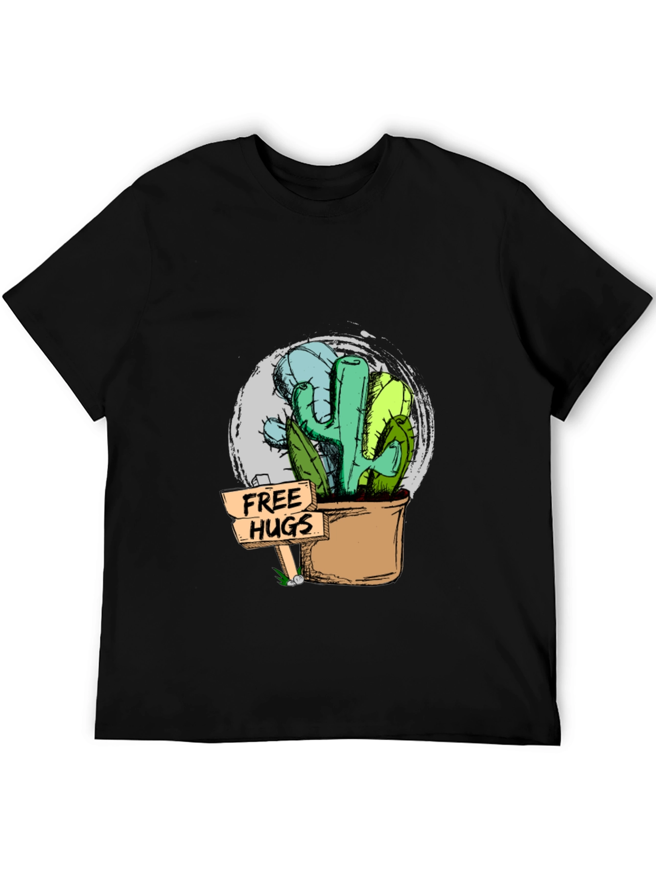 Free Hugs Cactus Graphic Tee - Unisex