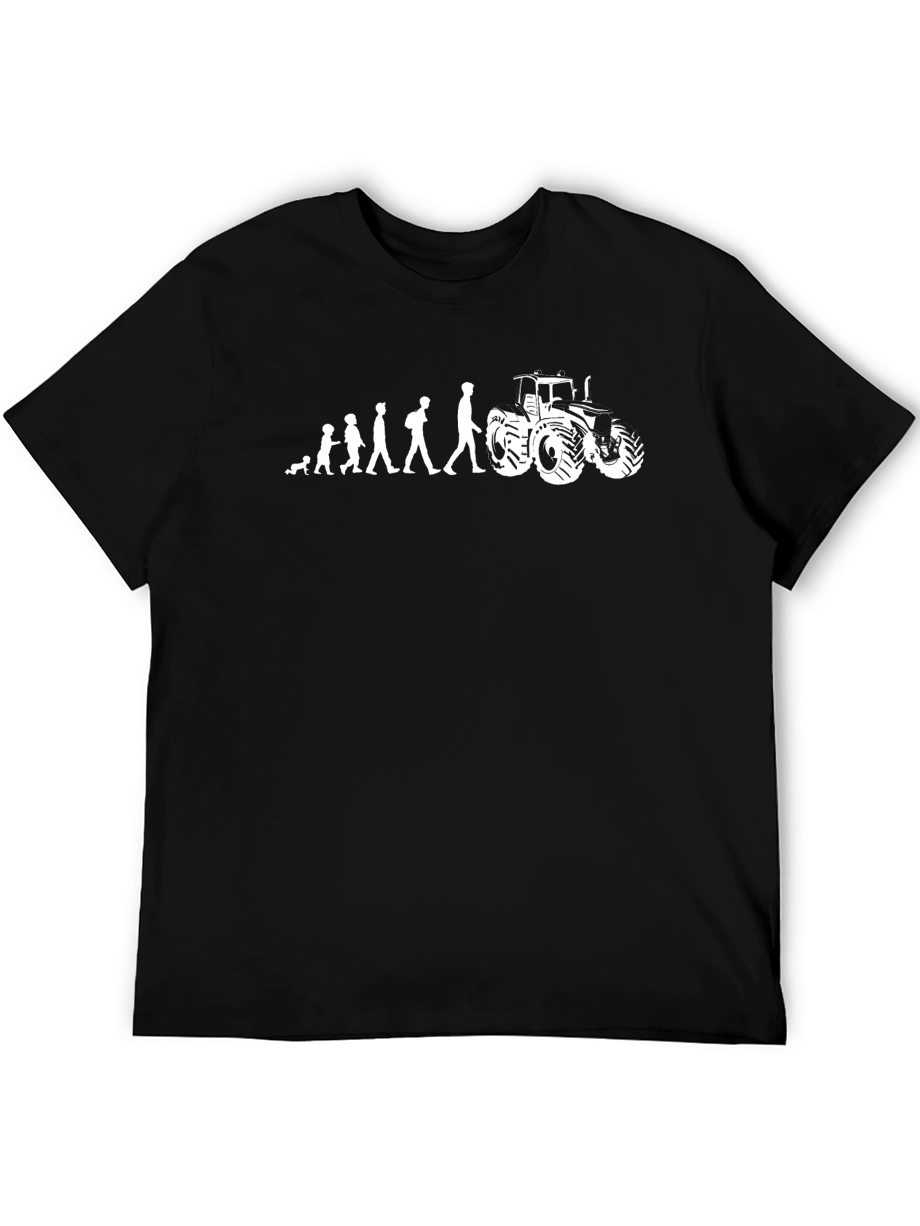 Evolution to Tractor T-Shirt - Black Crew Neck