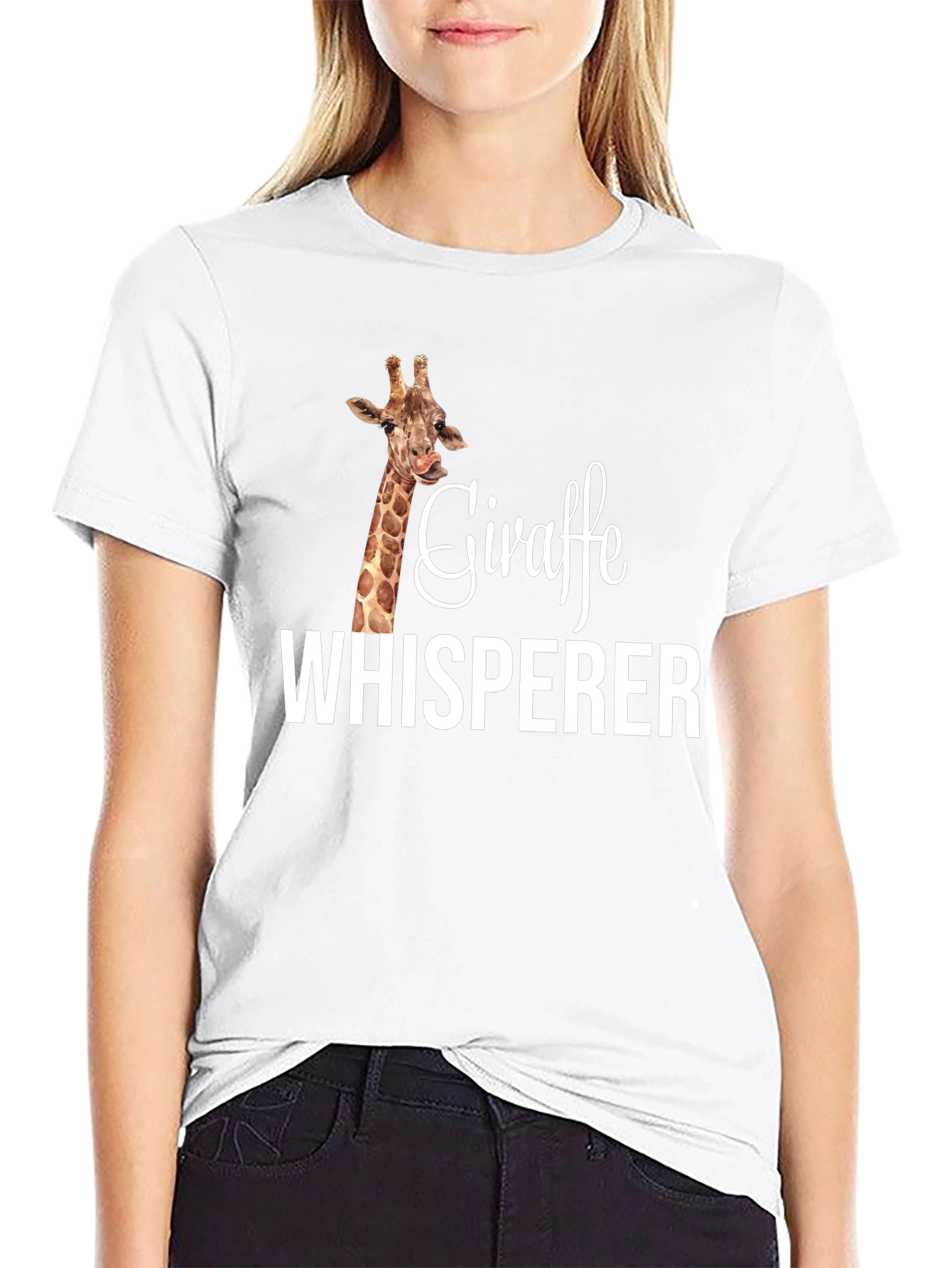 Giraffe Whisperer Graphic T-Shirt - Animal Lover Tee