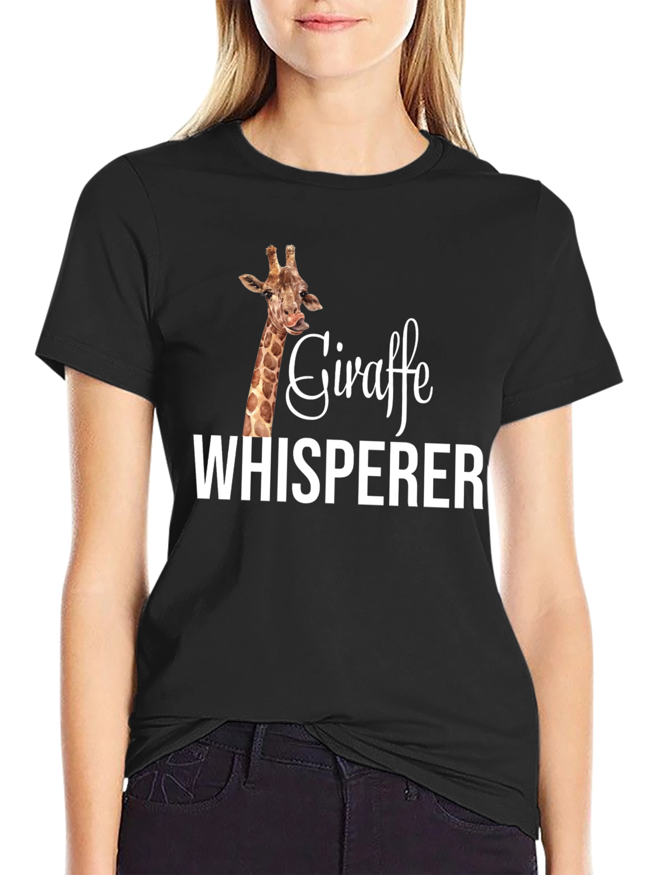 Giraffe Whisperer Graphic T-Shirt - Animal Lover Tee