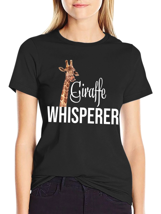 Giraffe Whisperer Graphic T-Shirt - Animal Lover Tee