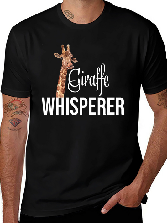 Giraffe Whisperer Graphic T-Shirt - Animal Lover Tee