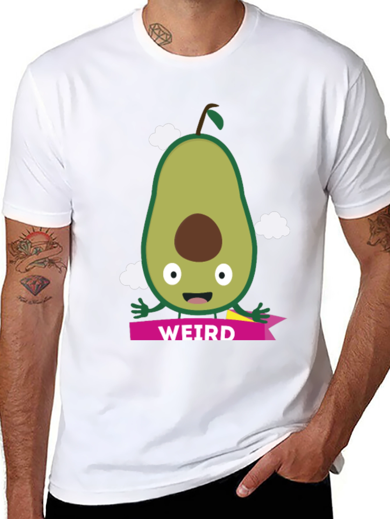 Weird Avocado Graphic Tee - Unisex Black T-Shirt
