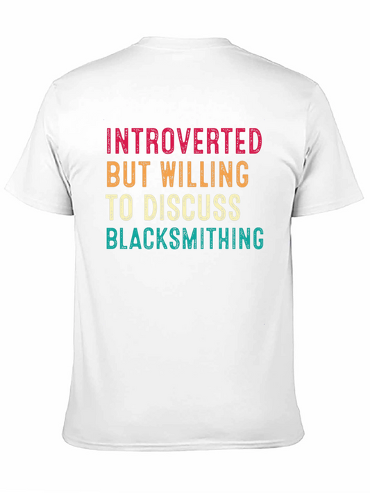 Introverted Blacksmithing Humor T-Shirt