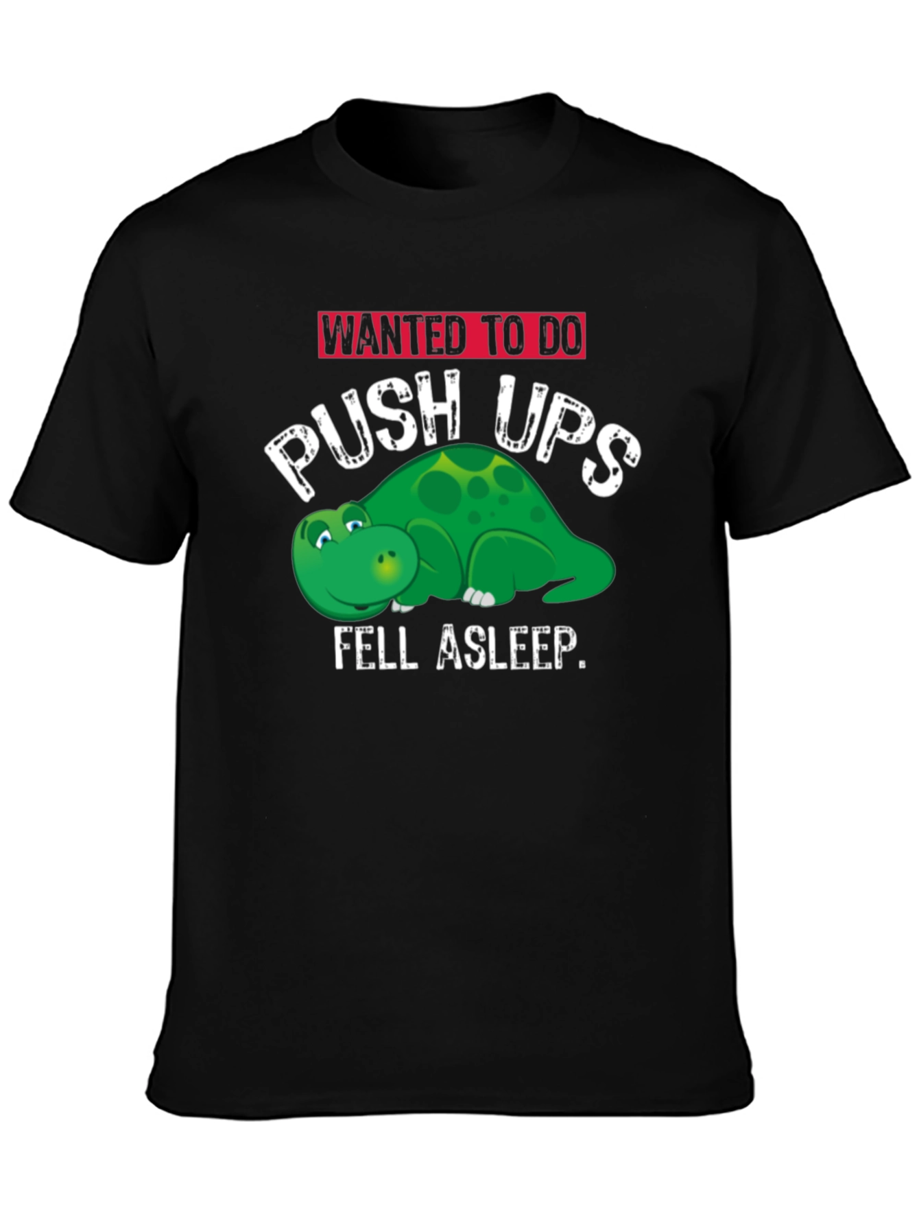 Funny Workout T-Shirt: Push Ups Fell Asleep