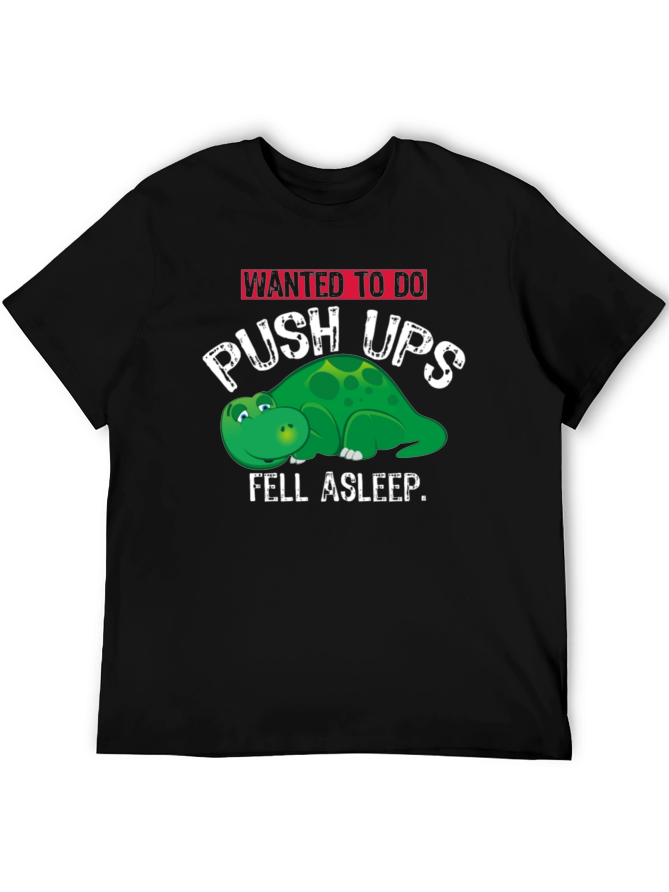Funny Workout T-Shirt: Push Ups Fell Asleep