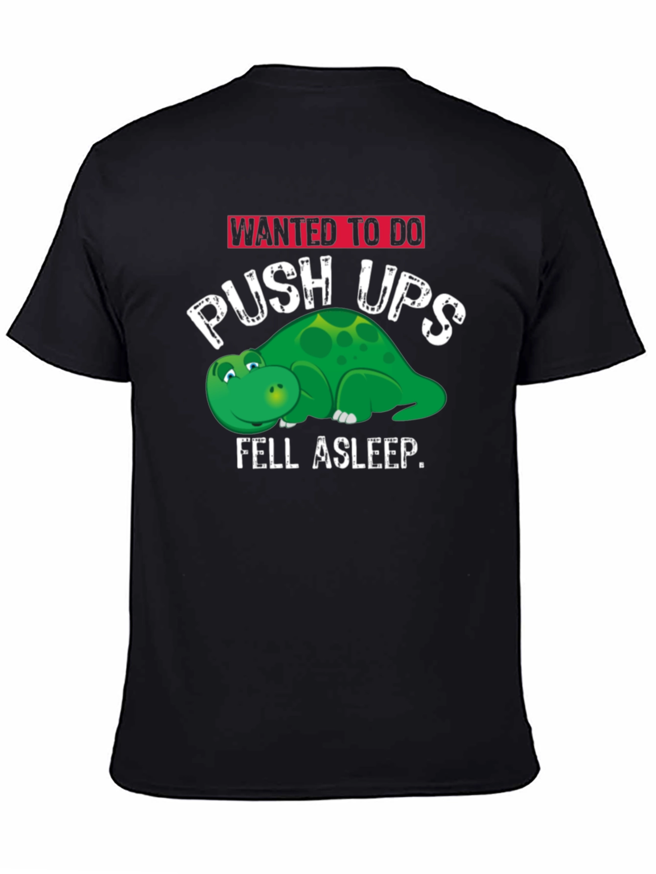 Funny Workout T-Shirt: Push Ups Fell Asleep