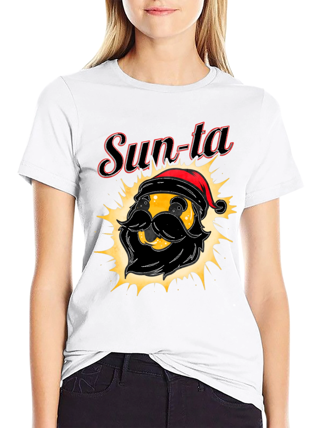 Sun-ta Graphic Tee - Santa Claus Emoji T-Shirt