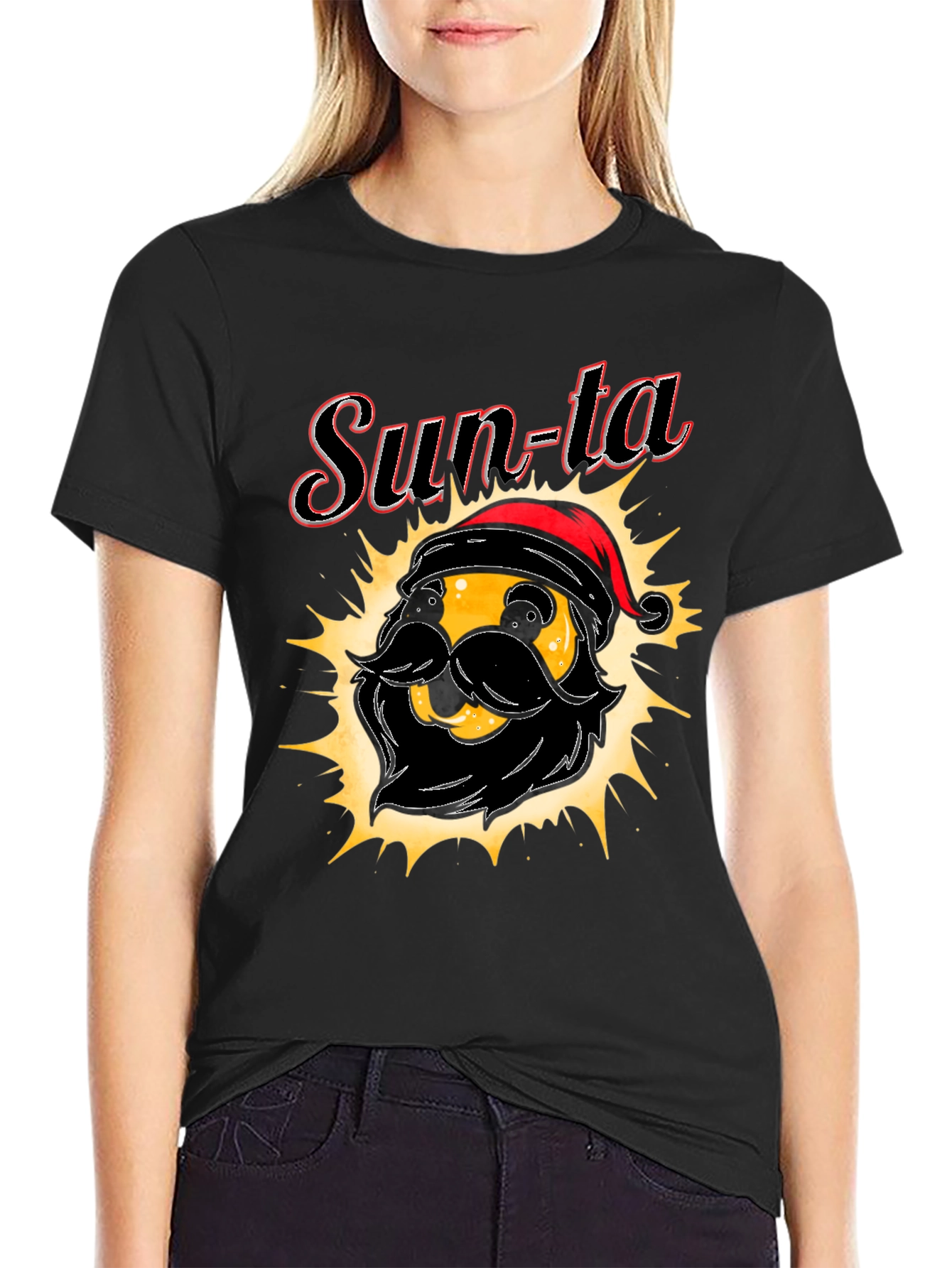 Sun-ta Graphic Tee - Santa Claus Emoji T-Shirt